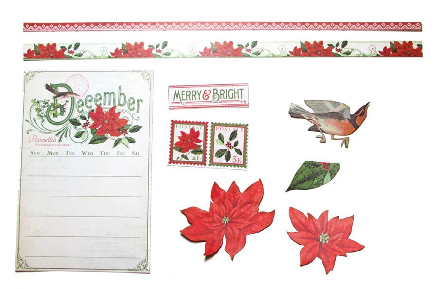 Decorate the inside of the card by trimming Cut Apart reverse paper to 57 8 x 47 8 and attaching the panel to the inside of the card.