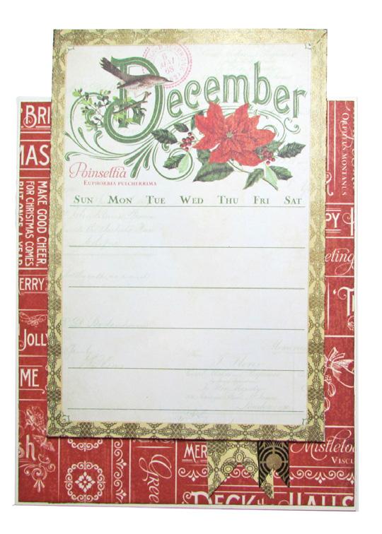 4. Trim Flourish reverse paper to 5 7 8 x 4 7 8 and attach the panel to the card front.