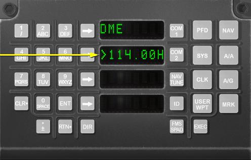 ILS NAVAID Setup - D LIDS On the UFCP press the NAV TUNE button until the DME page is displayed along with the NAVAID frequency you wish to HOLD Press the W2 button to activate the DME Hold