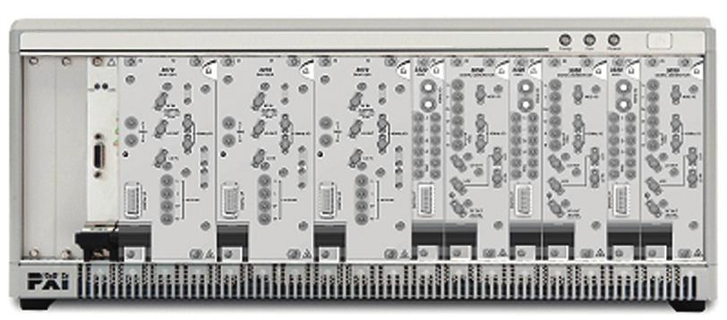 Figure 5. PXI chassis configured for 3x3 MIMO (without PXI RF combiner) Switched True Composite VSG 3025C/3026C (1) 3050A (3) /3320 VSA 3035C/3036 (4) 3070A Combiner 3061 (2) 3066 3065A (2) Table 2a.