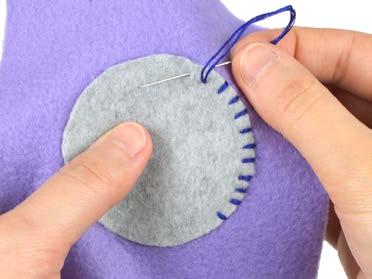 applique whip stitch: When done in a matching color, this stitch blends in with your applique the best.