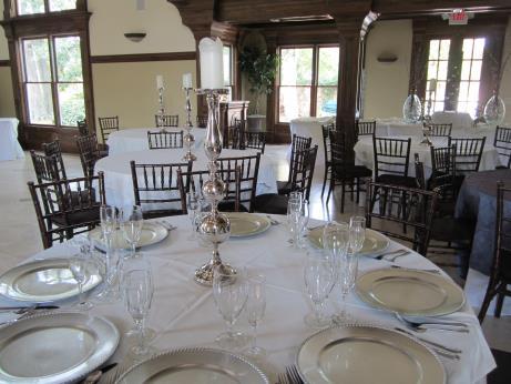 00 (Over guest count) High Top Table with White or Ivory Linen - $30.
