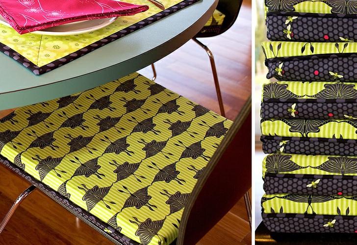 Published on Sew4Home No-Slip Chair Pads with Box Corners Editor: Liz Johnson Thursday, 06 August 2015 1:00 This Sew4Home exclusive design allows you to create a beautiful chair cushion with fancy