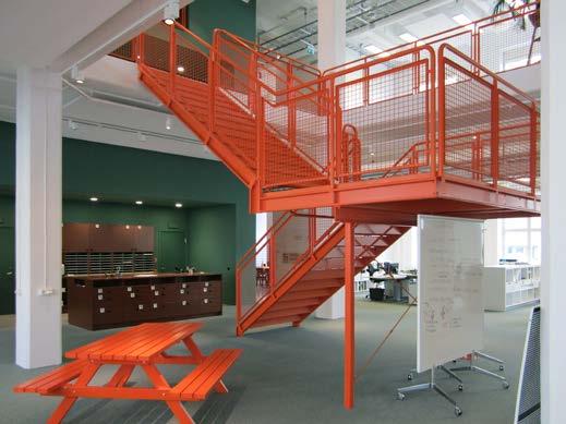 Weland's straight staircases for office and home applications can be manufactured with treads in a number of different