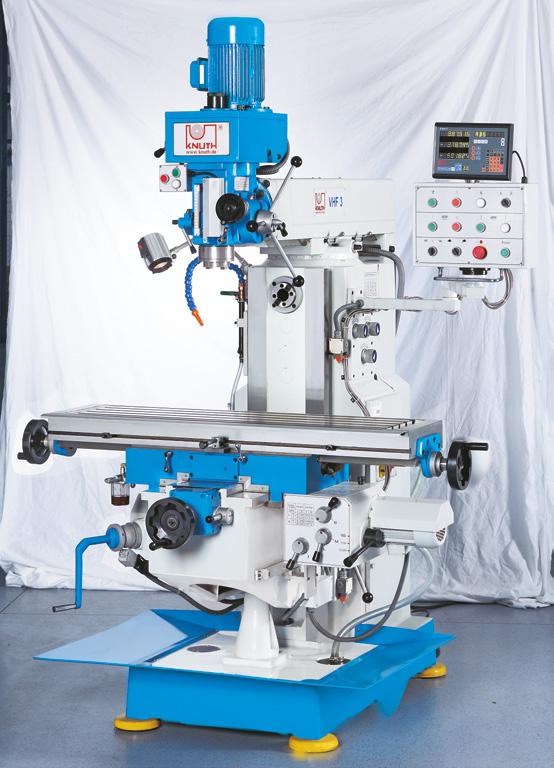 For drilling, milling, tapping, counterboring - universal use in mechanical engineering, for training and construction all 3 axes with automatic feed and rapid feeds vertical
