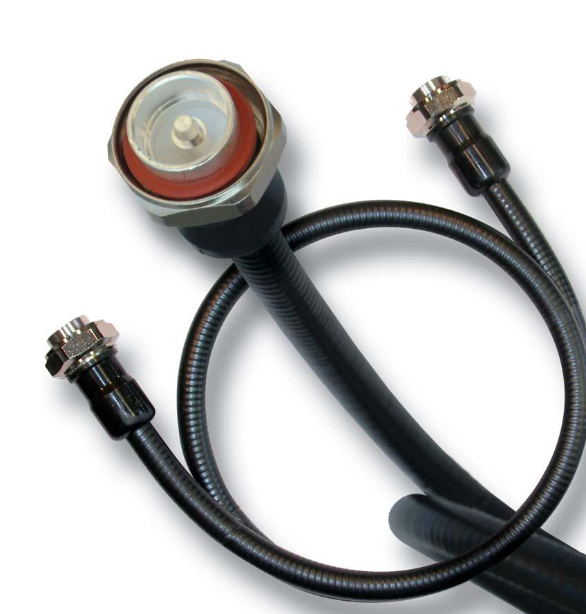 JUMPER CABLES EUPEN offers jumper cables with 1/2 Hiflex cable (5092 / EC4-50-HF) or 1/2 standard cable (5128 / EC4-50) with soldered DIN 7-16 or N type straight and right angle connectors.