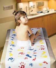 Activity Bears Tiny Tracks ANTIMICROBIAL EXAM TABLE PAPER Code Name Material Print Size Packing 57920 InhibX Antimicrobial Table Paper Smooth Embossed InhibX 18" x 125' 12/Case 57921 InhibX