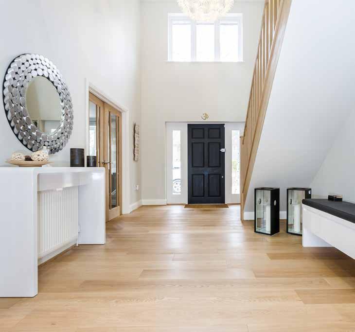 28 29 ALPINE COLLECTION ENGINEERED WOOD FLOORING ALPINE THREE STRIP Square edge planks are made from individual staves of rustic oak selected for variation and character, so that once