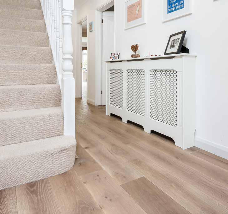 This floor has saw marks and distressing to the face and bevelled edges which give the surface an aged aesthetic.