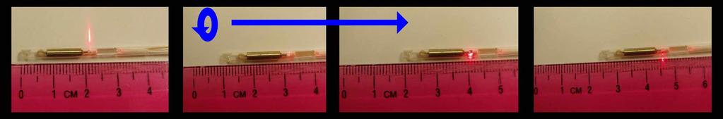 Flexible part (57.5cm) Optical fiber Optical glue GRIN lens Focused beam MEMS motor Rigid part (2.5cm) Linear transversal stage Motor wire Transparent FEP tube Prism Medical glue Diameter (2.7mm) Fig.