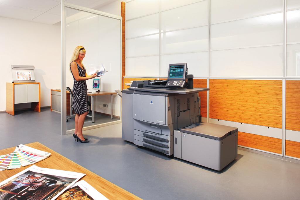 bizhub PRO C5501 and bizhub PRO C6501, production systems Smart colour power all-round CRDs and print providers but also professionals in advertising agencies need to react quickly and flexibly to