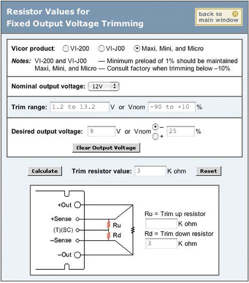 CONTROL FUNCTIONS - PIN Output Voltage Programming The output voltage of the converter can be adjusted or programmed via fixed resistors, potentiometers or voltage DACs. See Figures 7 and 8.