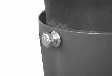 Place a washer over a hex bolt and insert through the column into the the threaded hole in the base (A-Fig. 02). 3. Repeat steps 1 and 2 for the remaining three hex bolts and tighten.
