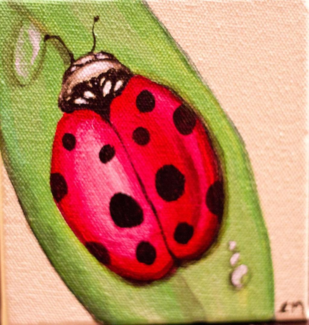 by Lady bug in Acrylic by Mrs. Meisner.