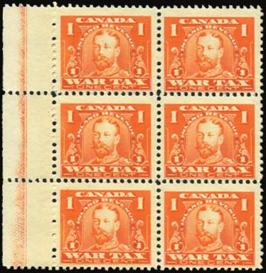 UNLISTED VARIETY in b.l. stamp in $ at right. 3 vertical lines at top and normal 2 at bottom.