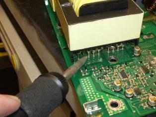 difficulty of this solution is to weld properly the pins without damaging the components around and the PCB
