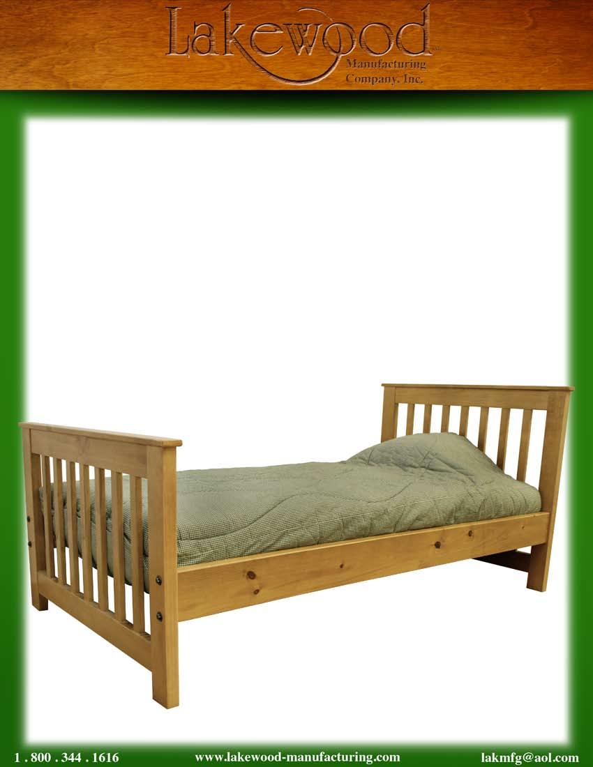 Mission Twin Bed Model # B-MITB 80W x 42D x 37H Also Available in Full