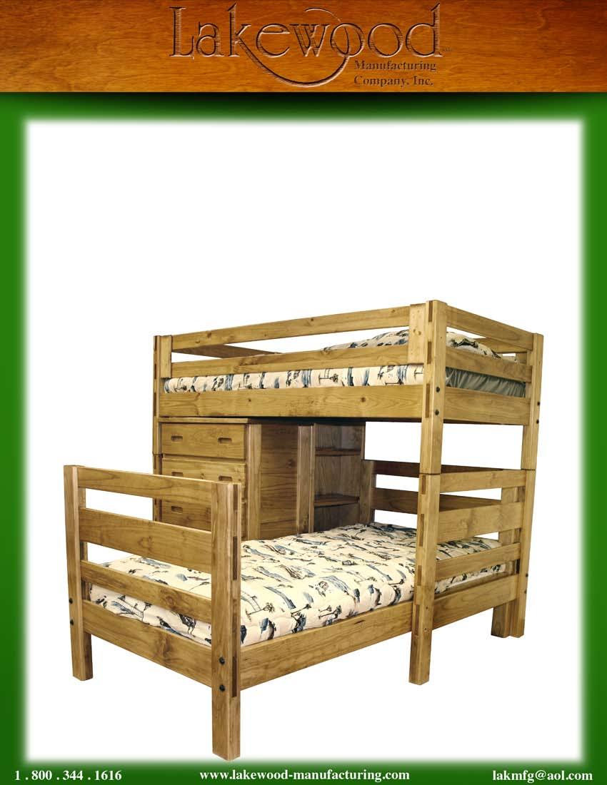 Complete 5-Piece Loft Group Shown with: B-LOTB: Top Bed w/ 2 Guardrails (2)