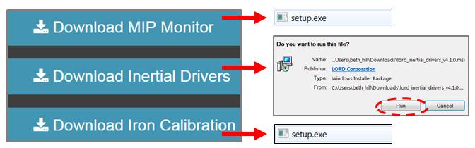 3.1 Software Installation NOTE The MIP Monitor Software Suite includes hardware drivers required for 3DM-GX5-25 sensor operation. Sensors will not be recognized without these drivers installed.
