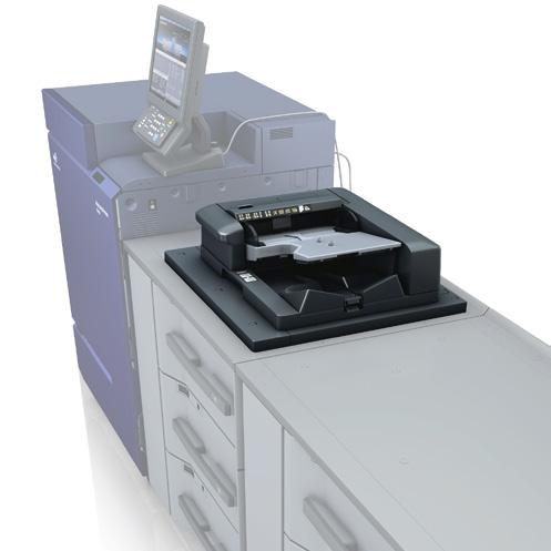 The large contact area of the fusing belt, optimised for rapid and uniform thermal conduction, contributes to outstanding toner fusion and high productivity.