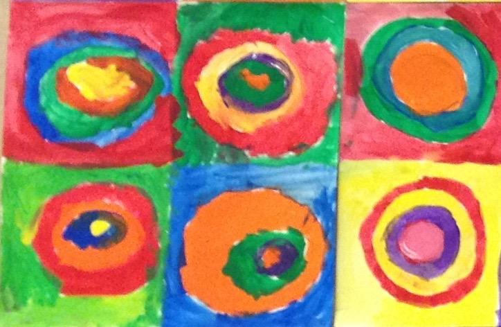 Reflection Point (Assessment of Learning Objectives) Students can point out and name the complementary colors used Students can point out which circles are concentric Students can recall the artist s