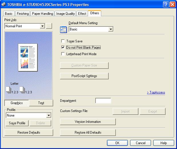 3. Printer-specific Adjustments (1) Enable the "Do not Print Blank Pages" option on the printer driver.