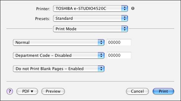 3. Printer-specific Adjustments For Macintosh Mac Open the print dialog box. Enable the "Do not Print Blank Pages" option. * The menu to select varies according to the operating system.