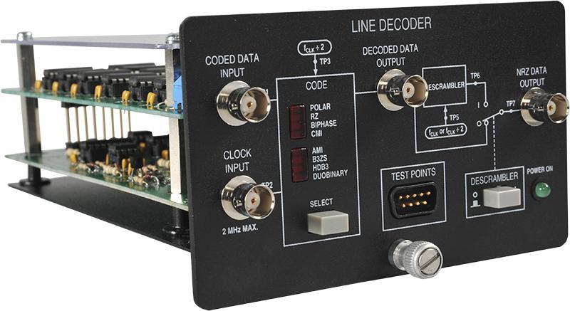 Line Decoder (Optional) 9465-00 The Line Decoder is provides training in the techniques of line decoding. This module is normally used with the Line Coder, Model 9464.