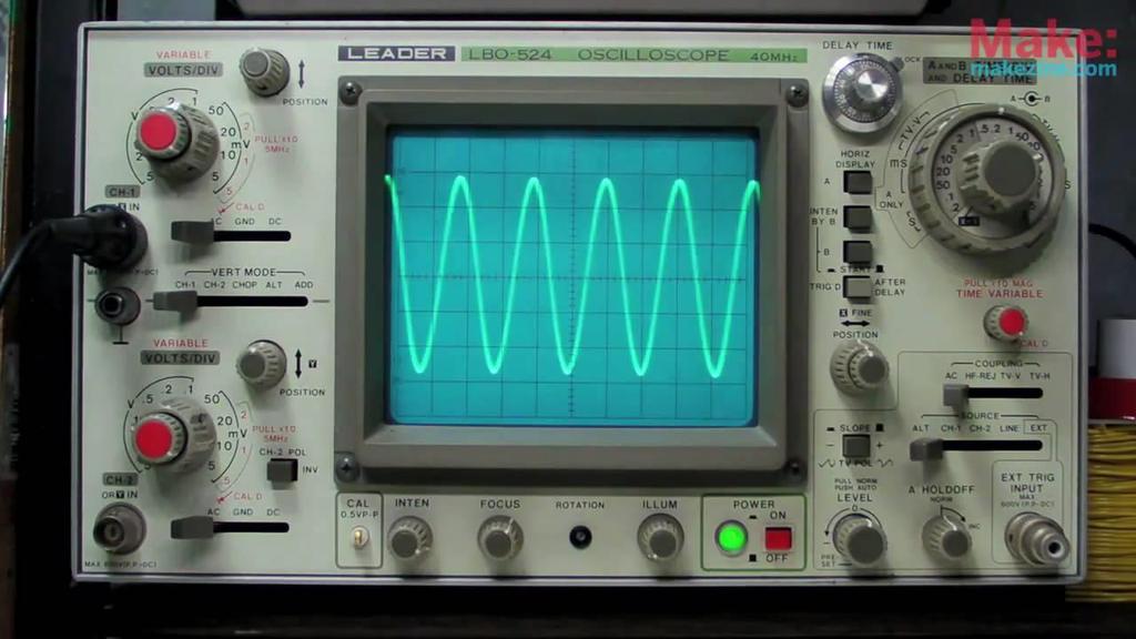 OSCILLOSCOPE We use an oscilloscope to view these longitudinal waves that are displayed as sound waves.