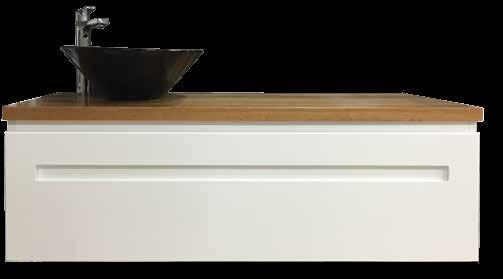 custom basin (not included) - Full white gloss cabinet - fingerpull Cabinet configuration options: Rossi 1 600mm Rossi 2 750mm Rossi 3 900mm Rossi 4 1200mm SB