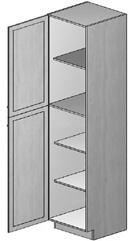 Tall Cabinets On this page: Available heights: 84", 90" and 96" Cabinets have a fixed toekick Single-door cabinets are left-hinged; doors are reversed during installation for right-hinge applications