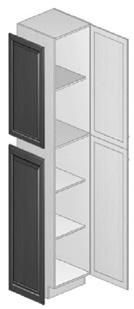 6 728 88 686 81 TALL DECORATIVE ENDS For " deep utility cabinets Used to cover exposed ends Must be field installed Ordered and packaged separately DEP0 used on upper of 84" tall DEP6 used on upper