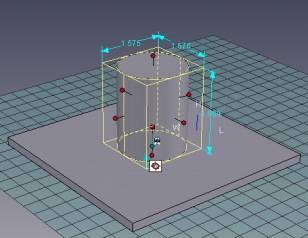 Notice that because earlier we selected the option to show the dimension box, the dimensions are shown for all selected parts now.