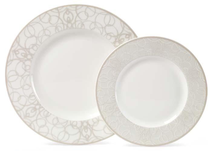 Artistry Mikasa Artistry features graceful loops in soft metallic hues for an elegant and sophisticated formal look.