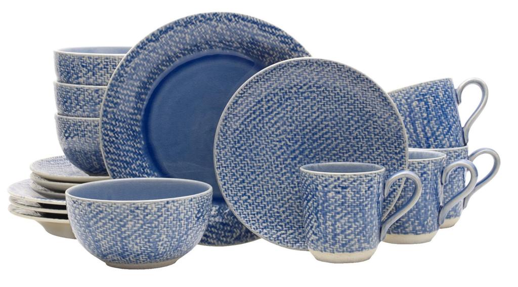 Mikasa Bethany dinnerware has a woven textured look and reactive crackle finish. This cozy stoneware is perfect for serving up fun and casual meals.