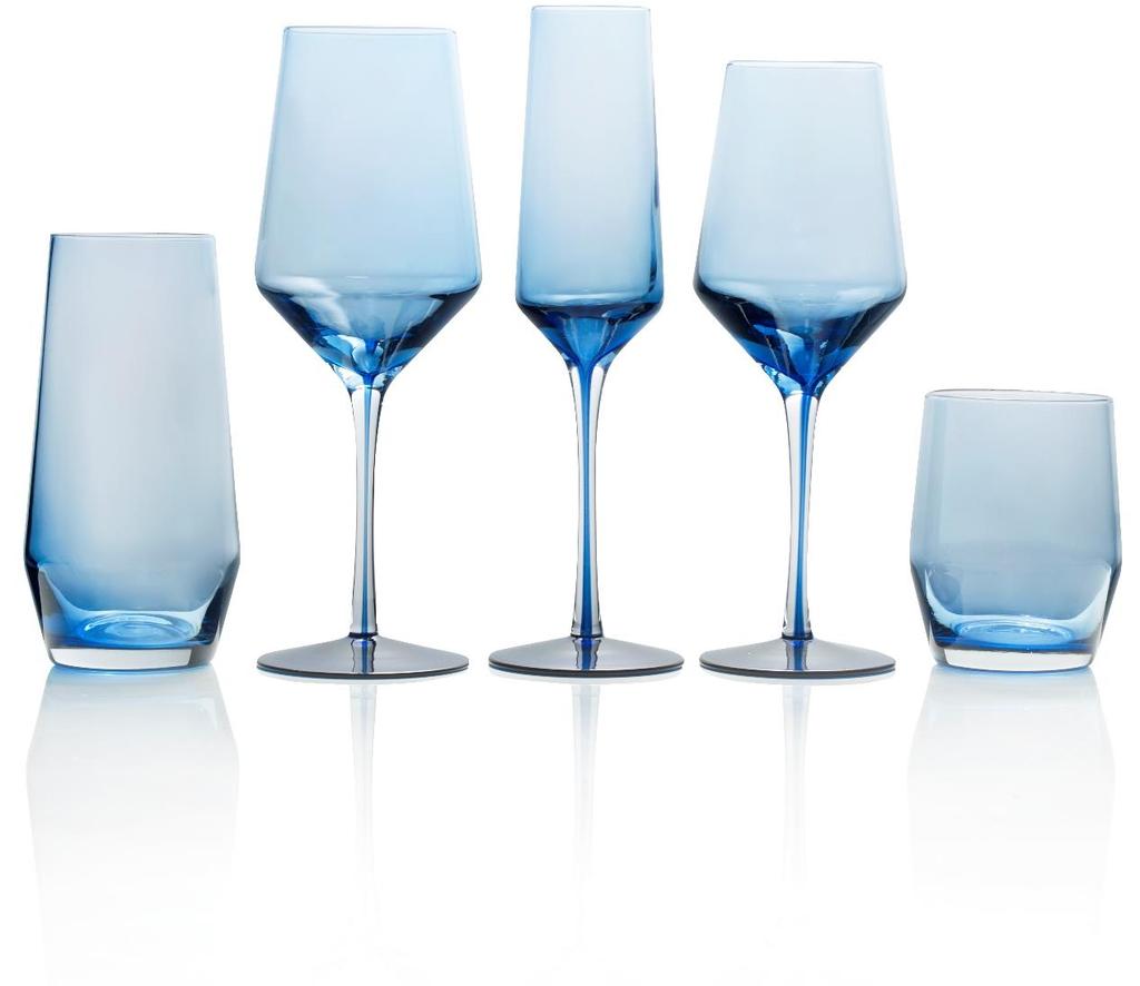 The Mikasa Swirl Edge collection features a full suite of drinkware in a striking, contemporary silhouette.