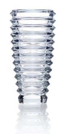 The Mikasa Connolly 11.5-inch Crystal Vase boasts a contemporary, concentric design that creates both texture and shine.