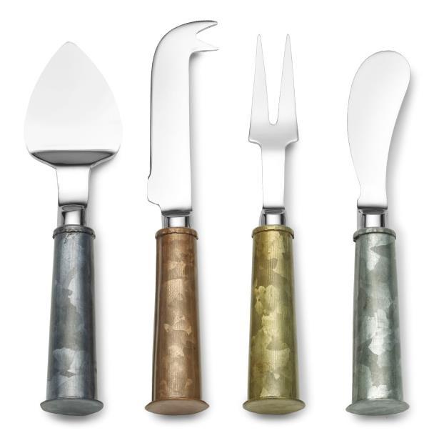 Towle Living introduces Multi-Color Demitasses Spoons, Spreaders, and a Cheese Set, each with their own unique color and rustic charm, and