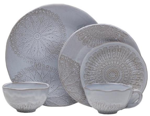 Bring the romance and beauty of lace to the table with Mikasa Daniela dinnerware.