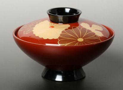 Lacquered Soup Bowls Item Code: 4520930 Description : Ancient URUSHI Coating Echizen