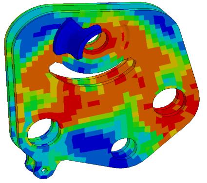 5 VonMises Stress ccontourat upper sector & pawl contact area Stresses which are more than 425MPa are shown in RED colour.the recliner is able to withstand a maximum load around 1080 Nm.