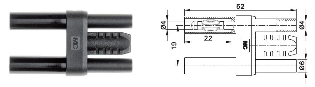 User Manual Sensors & Accessories 3.21 Insulated 4 mm connecting plug (LMG-SCP) Figure 3.29: LMG-SCP Insulated 4 mm connecting plug, made of brass.