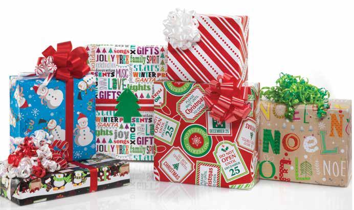 An assortment of holiday flat wraps for all your gift giving