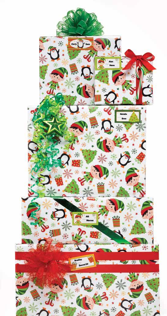Wrap all of these presents and more! JUMBO 44 SQ. FT. ALMOST 50% MORE PAPER!