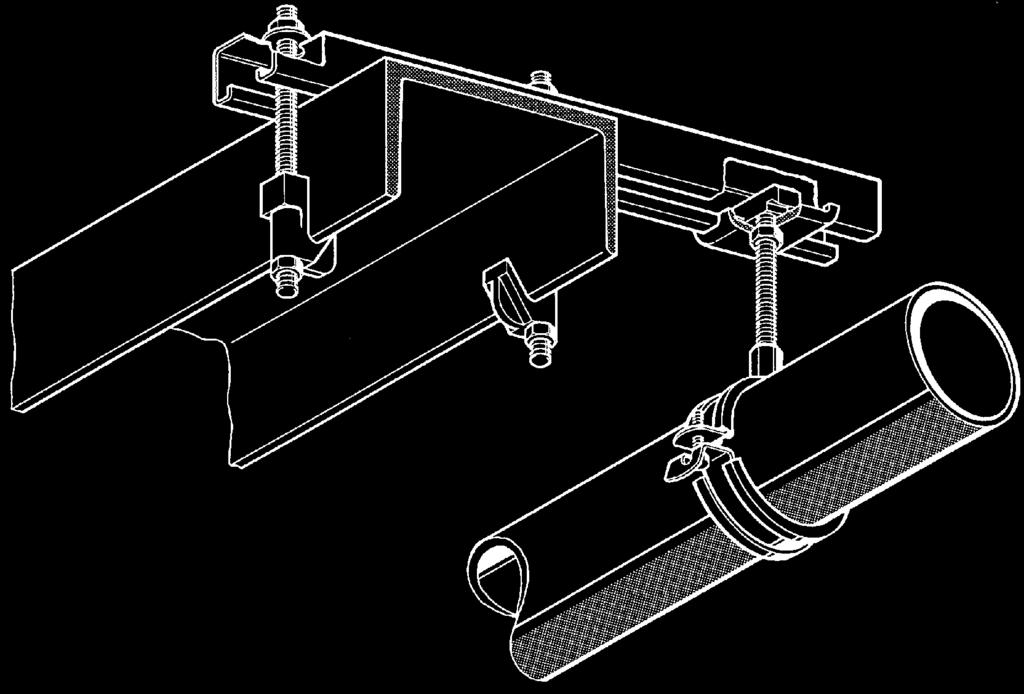 C-section steelwork mounted above or below