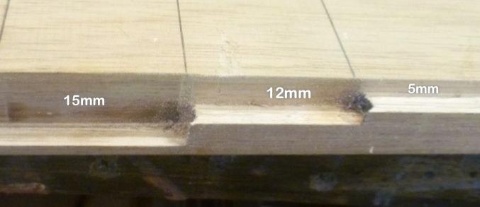 A cutaway photo showing each of the three passes in a timber section is shown in the photo below.