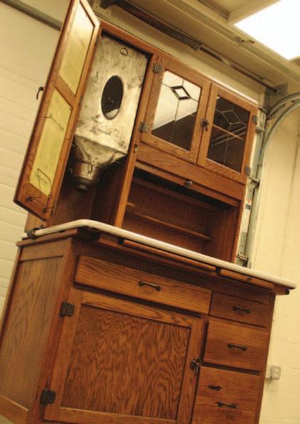 Hoosier cabinets provided valuable kitchen storage and made food preparation and cooking more sanitary and efficient.