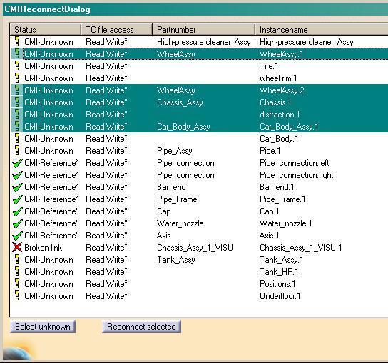 V5 to PDM BOM objects in Teamcenter Detects references as well as instances Works smoothly with CMI