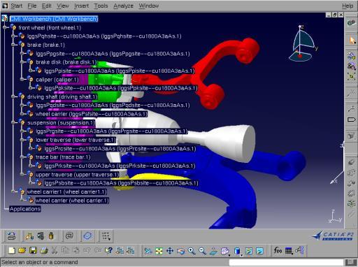 In CATIA V4: Modification of V4 models and structured change of