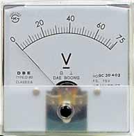 Volt Meter The types of operating principle of voltmeter are the moving coil type. D- Features For higher ranges than 7V, use external multiplier or voltage-dividing multiplier with a 1mA instrument.